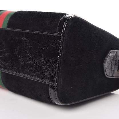 Gucci Suede Patent GG Web Medium Ophidia Boston Black 9 of 11