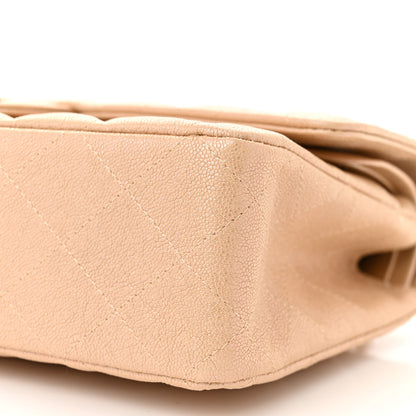 Chanel Iridescent Caviar Quilted Medium Double Flap Beige 10 of 11