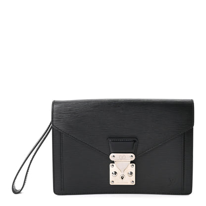 Louis Vuitton Epi Pochette Sellier Dragonne Clutch Black 1 of 9