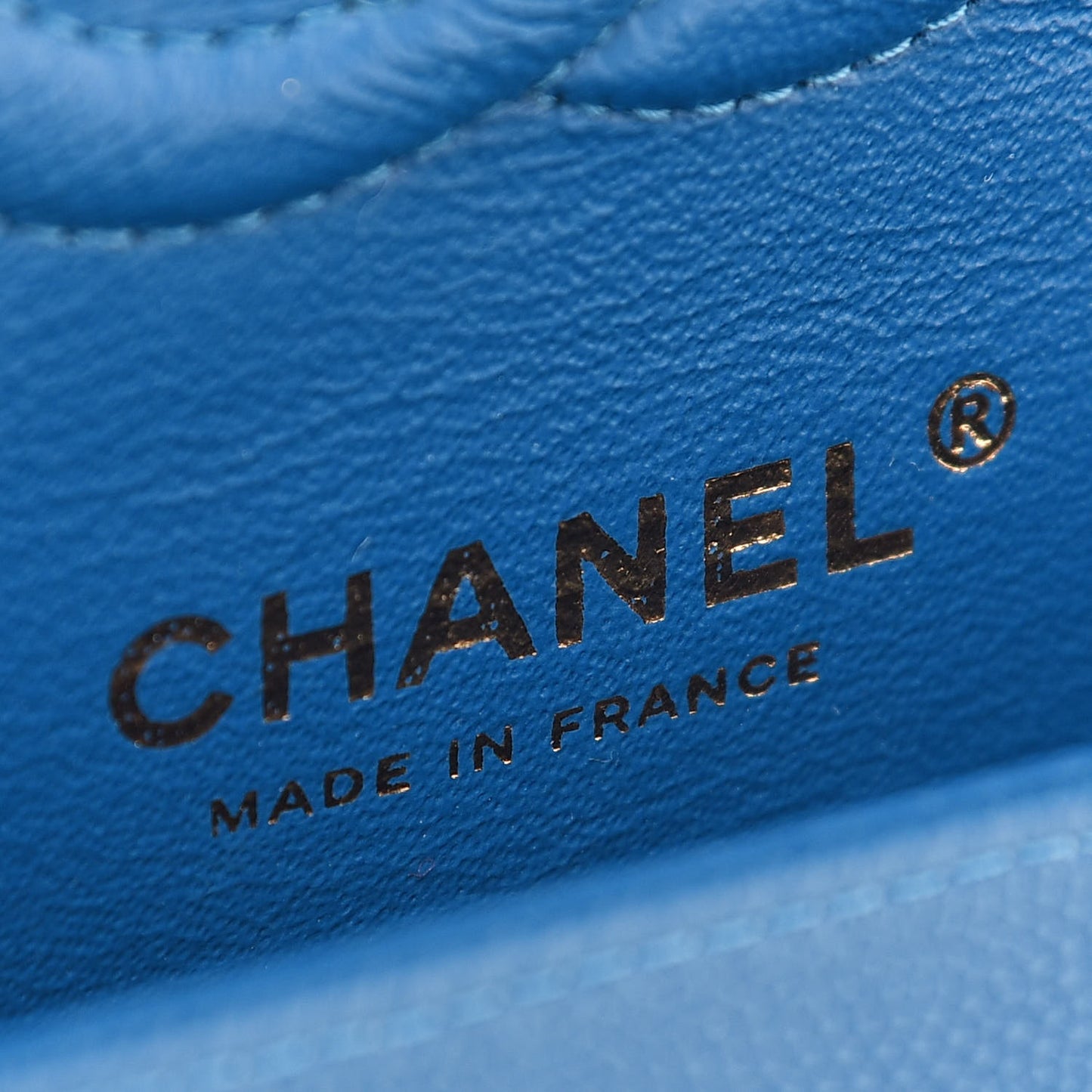 Caviar Quilted Small Double Flap Blue
