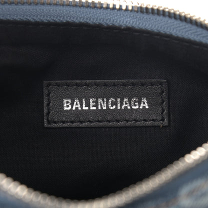 Balenciaga Bleached Denim BB Monogram Le Cagole Shoulder Bag XS Blue 6 of 10