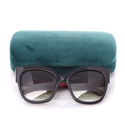 Gucci Acetate Square Frame Web Sunglasses GG0059S Black Tortoise 8 of 8