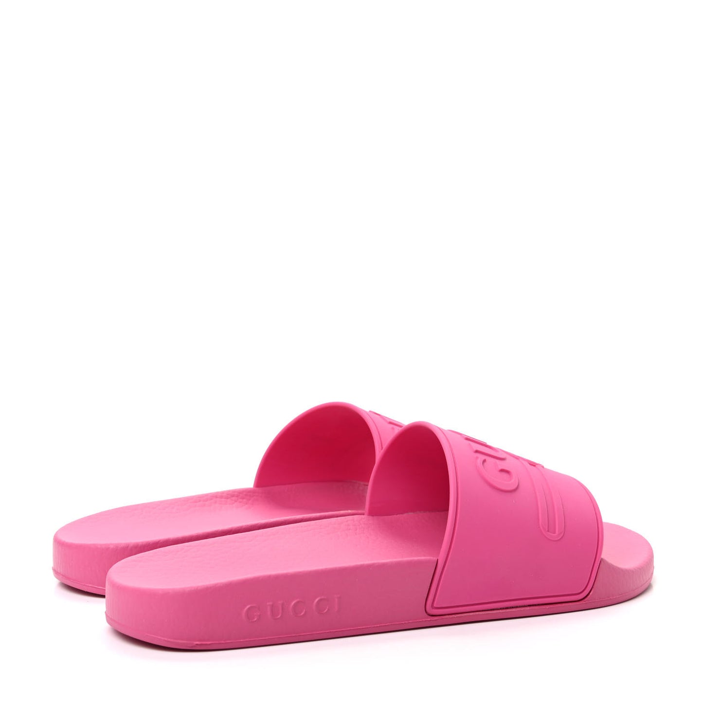 Rubber Logo Stamped Mens Slide Sandals 9 Fuchsia