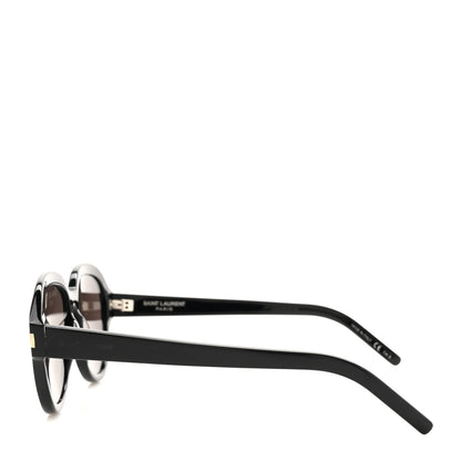 Saint Laurent Acetate Round Sunglasses SL400 Black 3 of 7