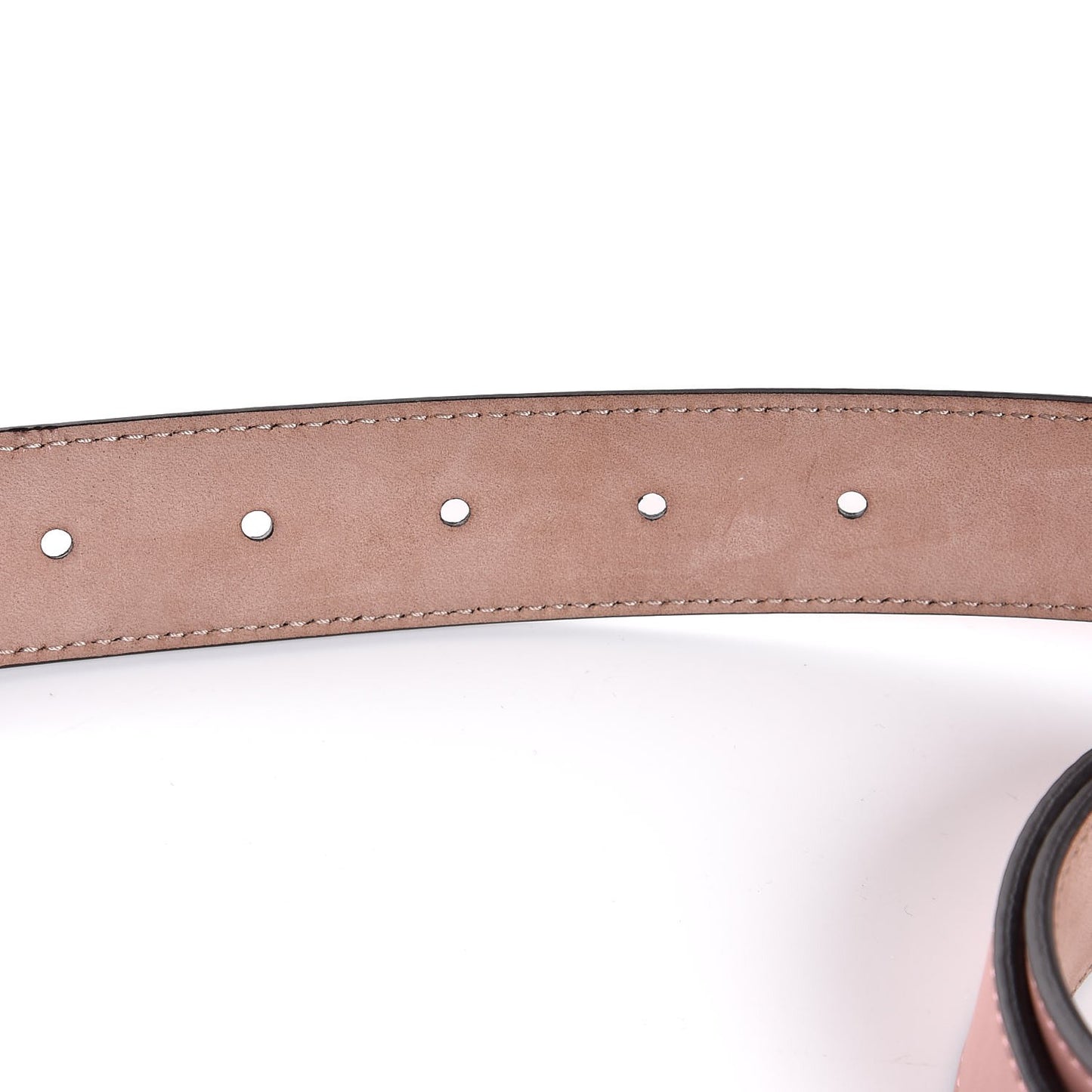 Calfskin Crystal Interlocking G Belt 90 36 Pink