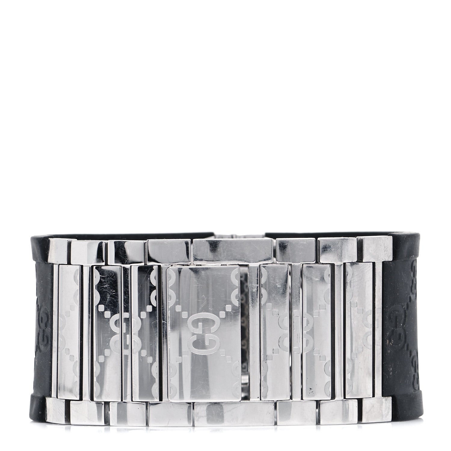 Gucci Stainless Steel Rubber 33mm Twirl Quartz Watch Black 3 of 5