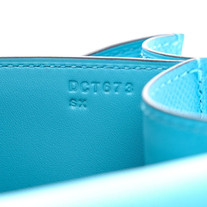 Hermes Epsom Enamel Constance 24 Bleu du Nord Rouge 7 of 10