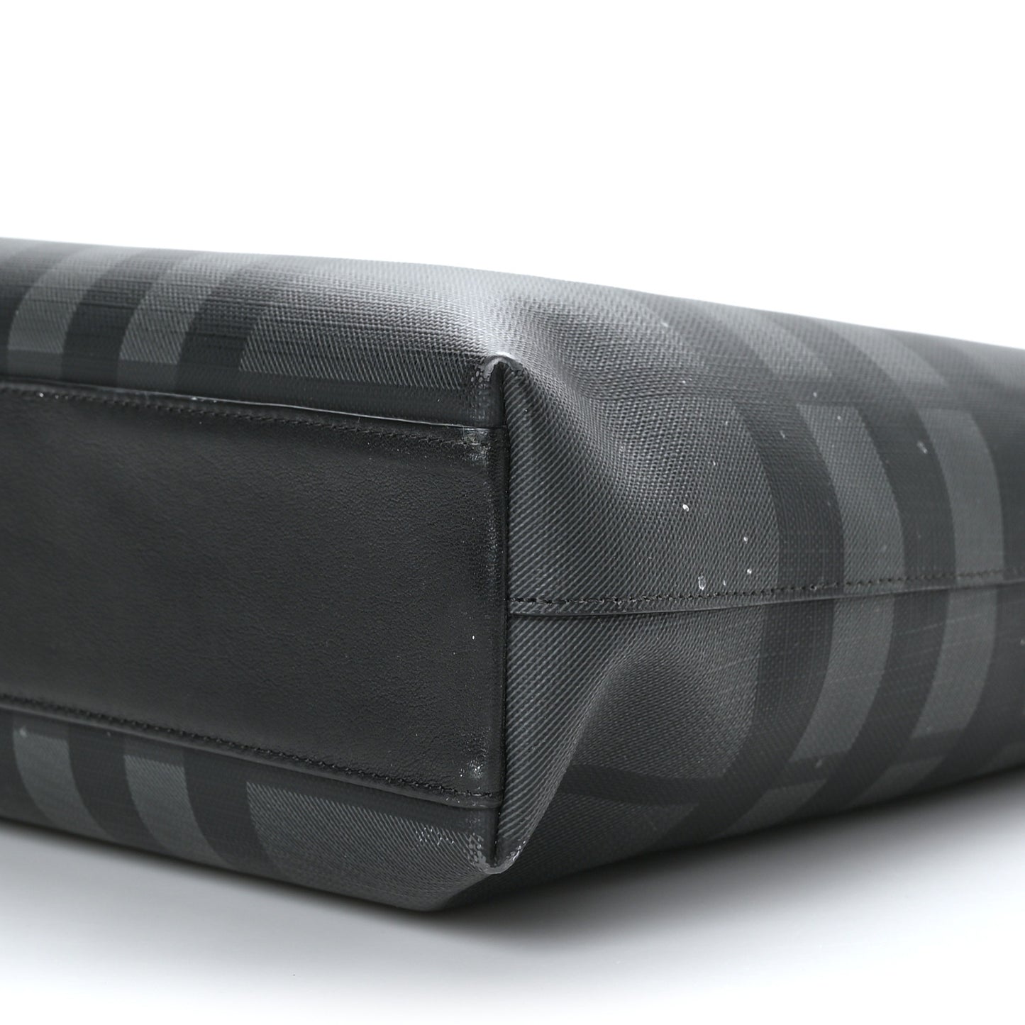 London Check Large Briefcase Black