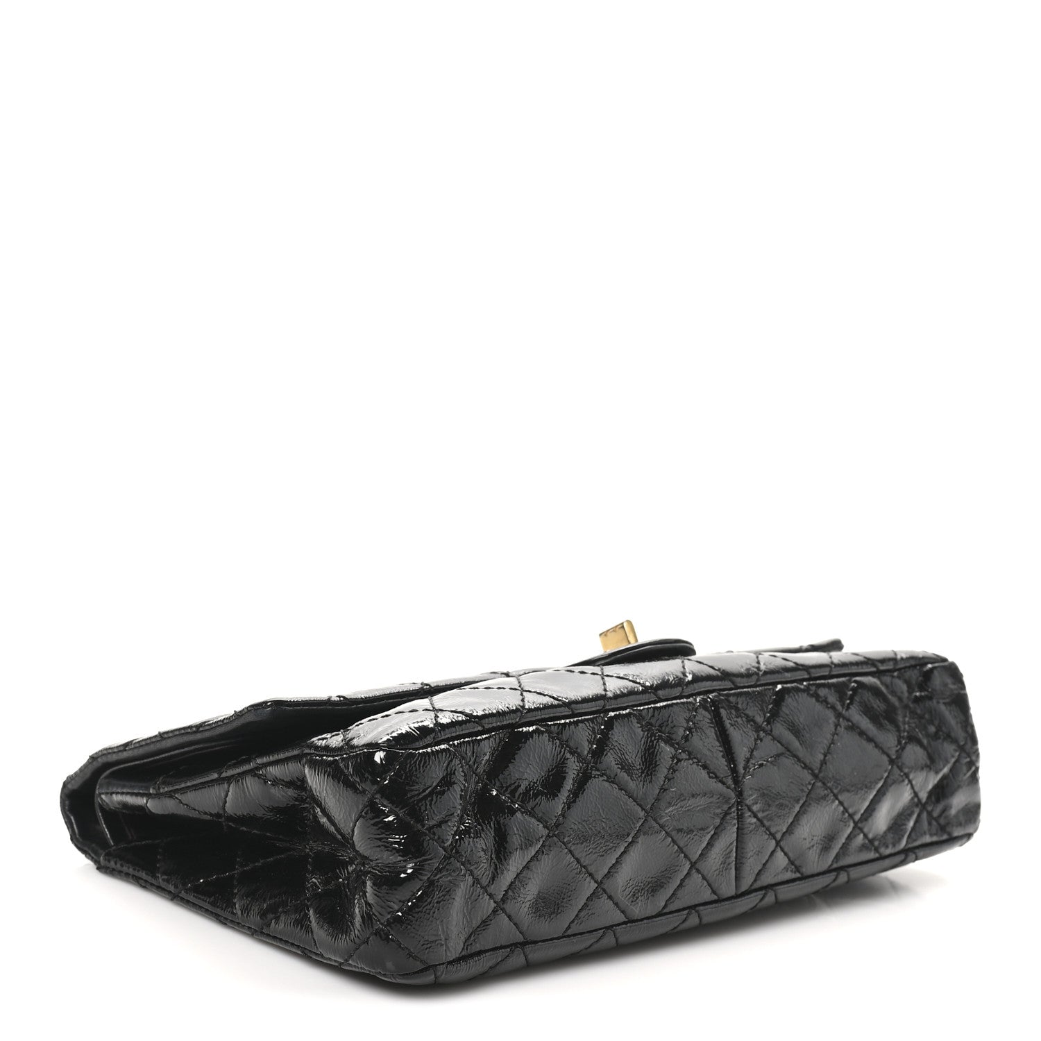 Chanel Distressed Patent Quilted 2.55 Reissue 226 Flap Black 4 of 10