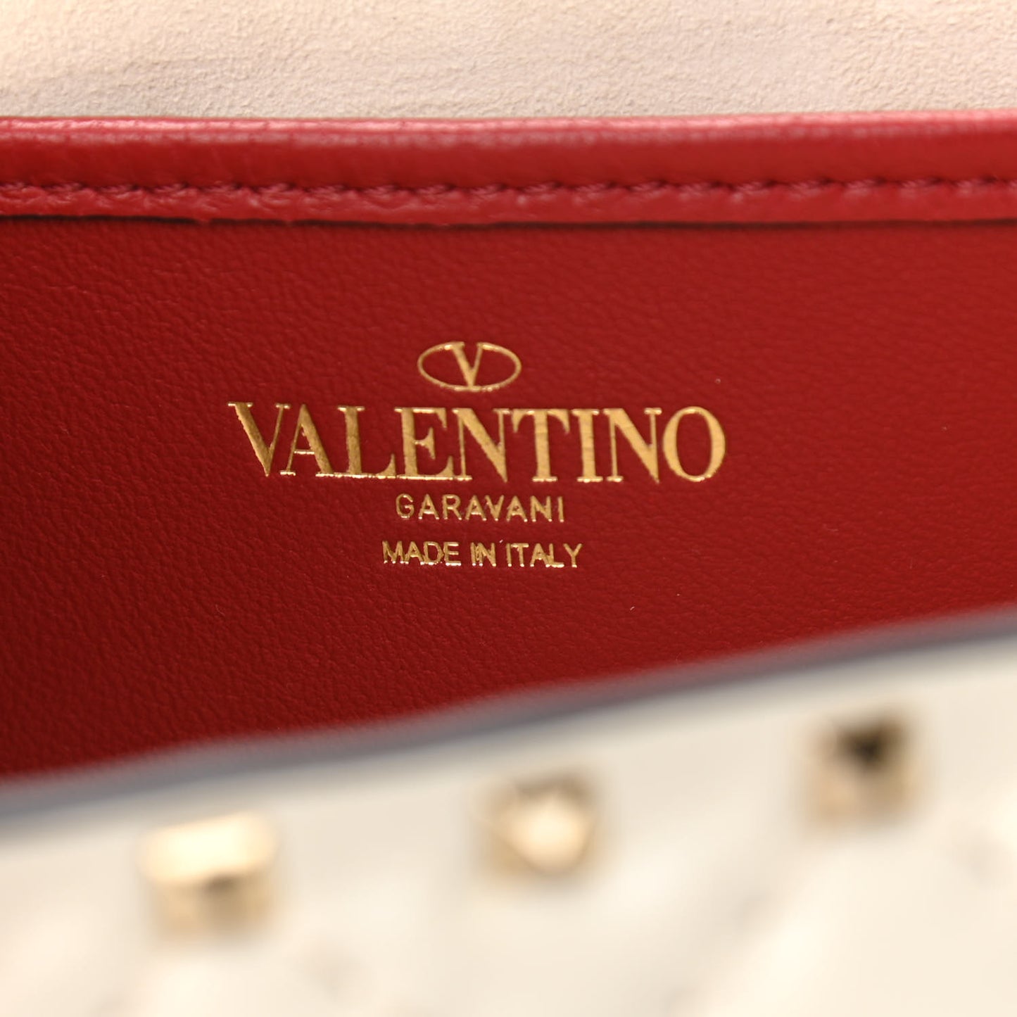 Calfskin Rockstud Spike Convertible Shoulder Bag Ivory