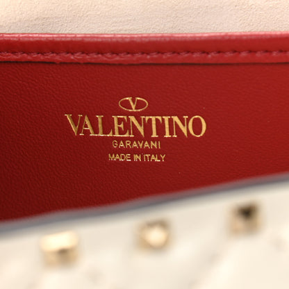Valentino Garavani Calfskin Rockstud Spike Convertible Shoulder Bag Ivory 6 of 11