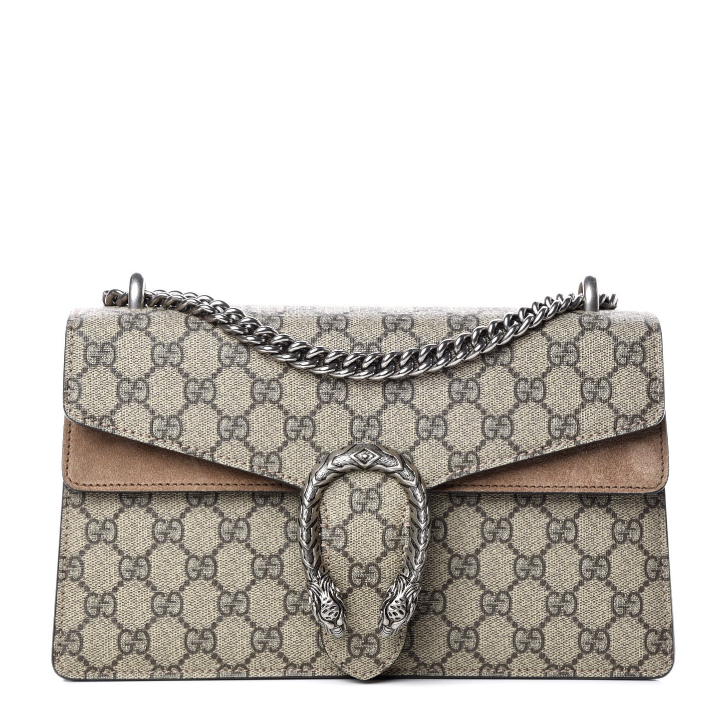 GG Supreme Monogram Small Dionysus Shoulder Bag Taupe