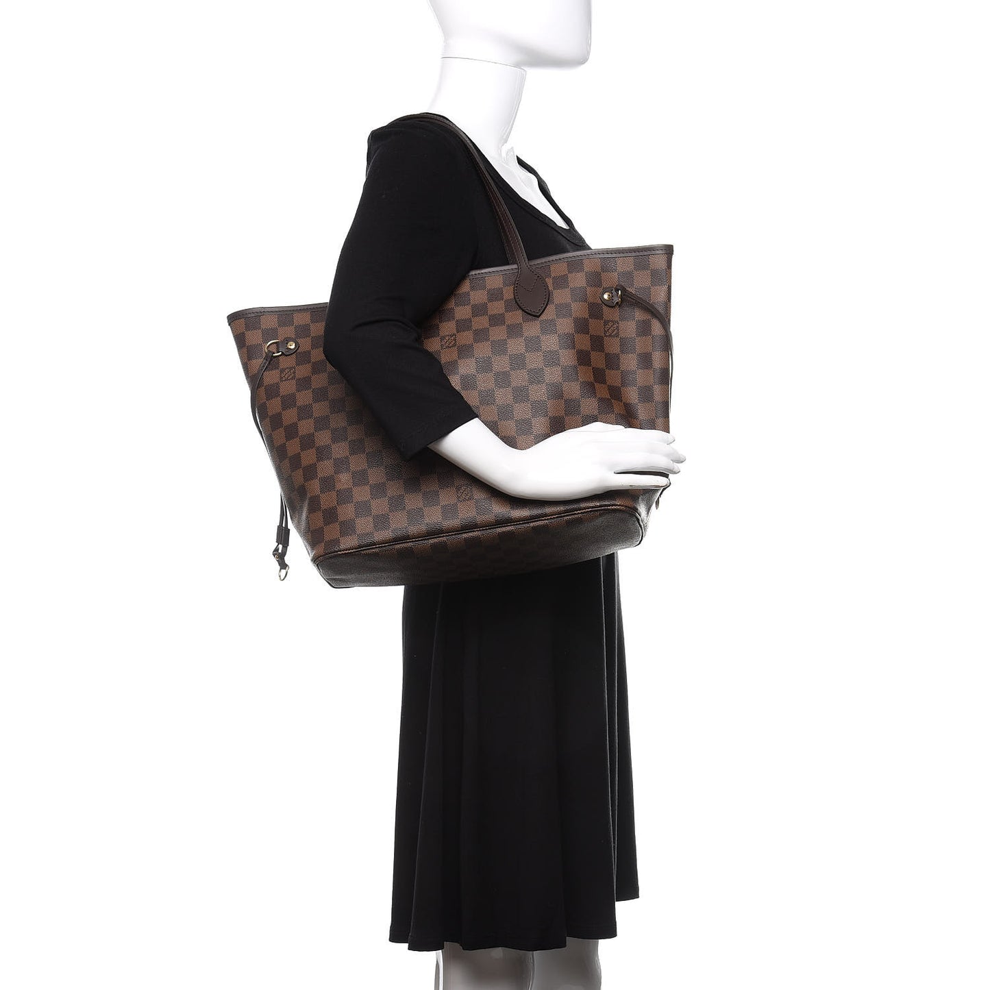 Damier Ebene Neo Neverfull MM Rose Ballerine