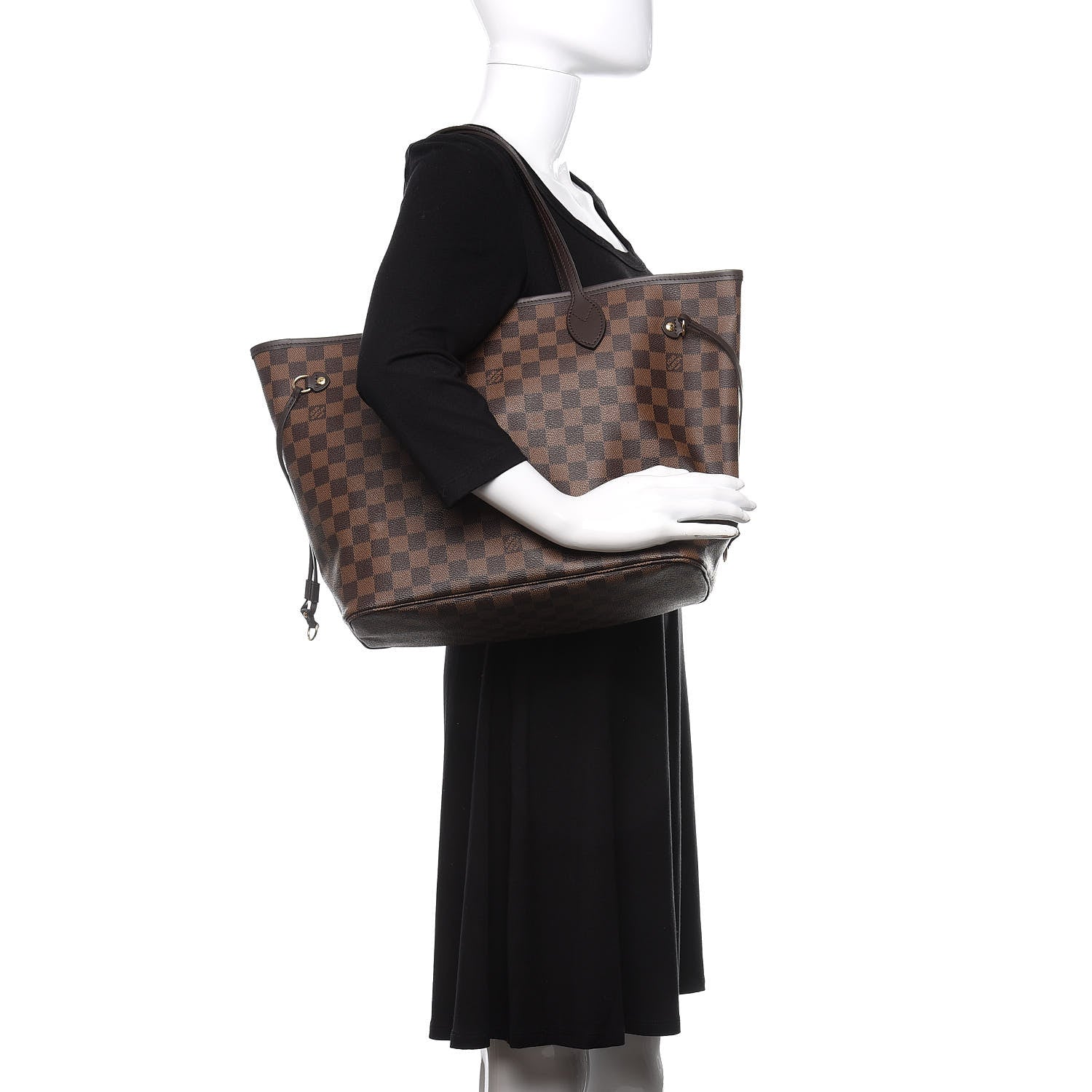 Louis Vuitton Damier Ebene Neo Neverfull MM Rose Ballerine 2 of 12