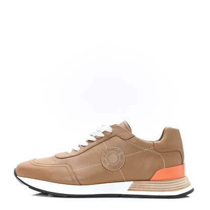 Hermes Calfskin Mens Drive Sneakers 46 Naturel 1 of 11