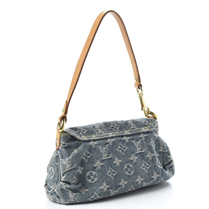 Louis Vuitton Monogram Denim Mini Pleaty Blue 3 of 9