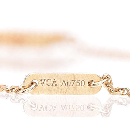 Van Cleef & Arpels 18K Yellow Gold Mother of Pearl Sweet Alhambra Bracelet 4 of 6