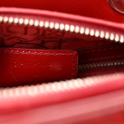 Christian Dior Patent Cannage Medium Lady Dior Red 7 of 19