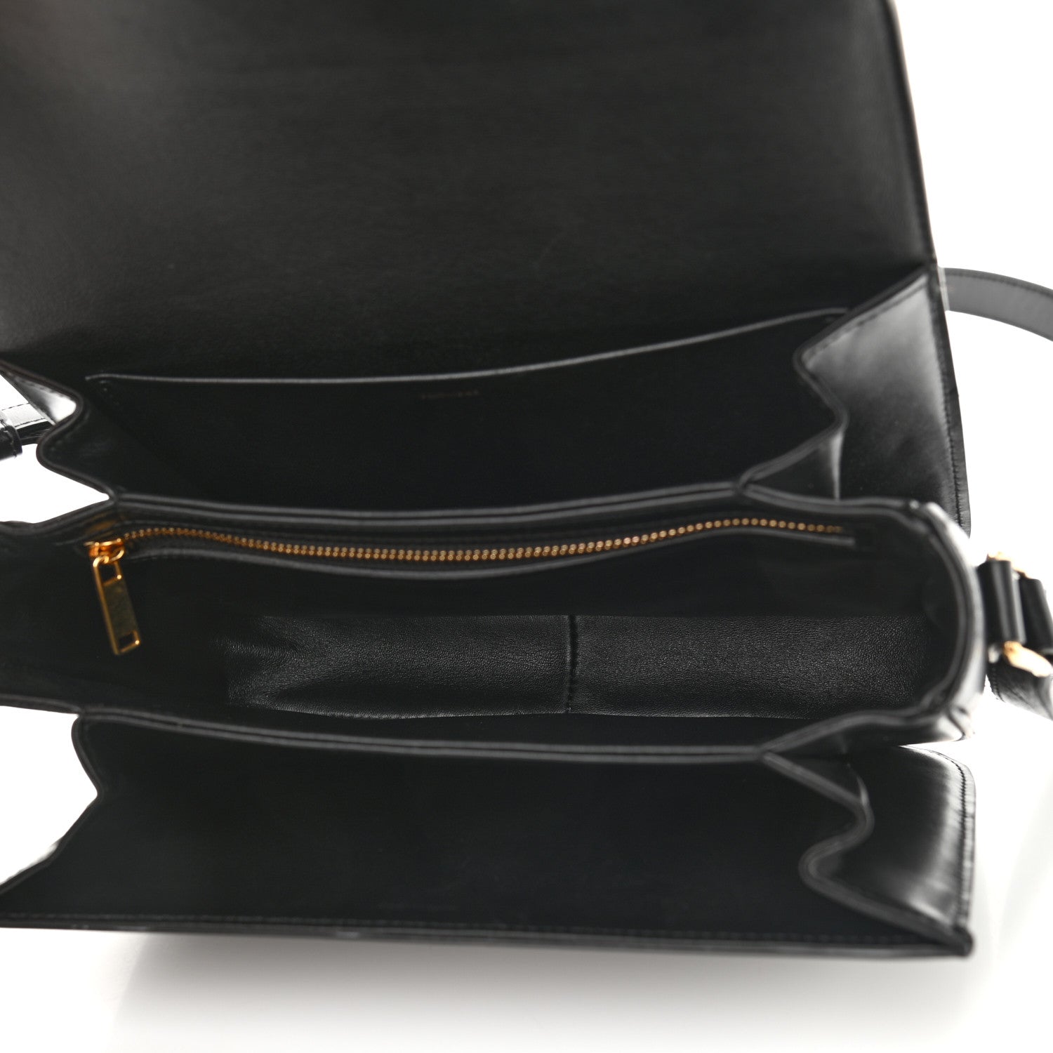 Celine Shiny Calfskin Medium Triomphe Black 5 of 12