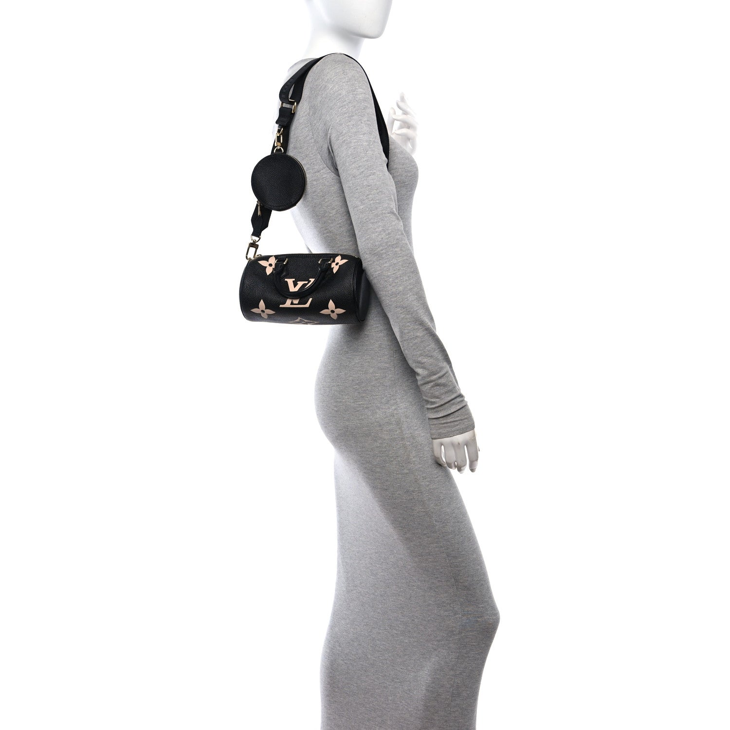 Louis Vuitton Empreinte Monogram Giant Papillon BB Black Beige 2 of 9