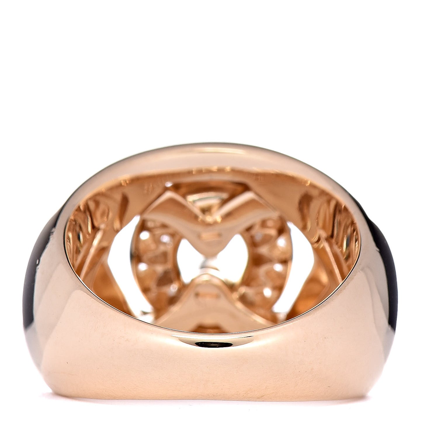 18K Yellow Gold Diamond Abbraccio Dome Ring 49 5
