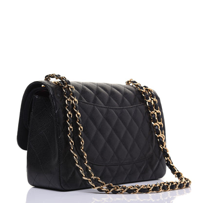 Chanel Caviar Quilted Jumbo Double Flap Black 3 of 12