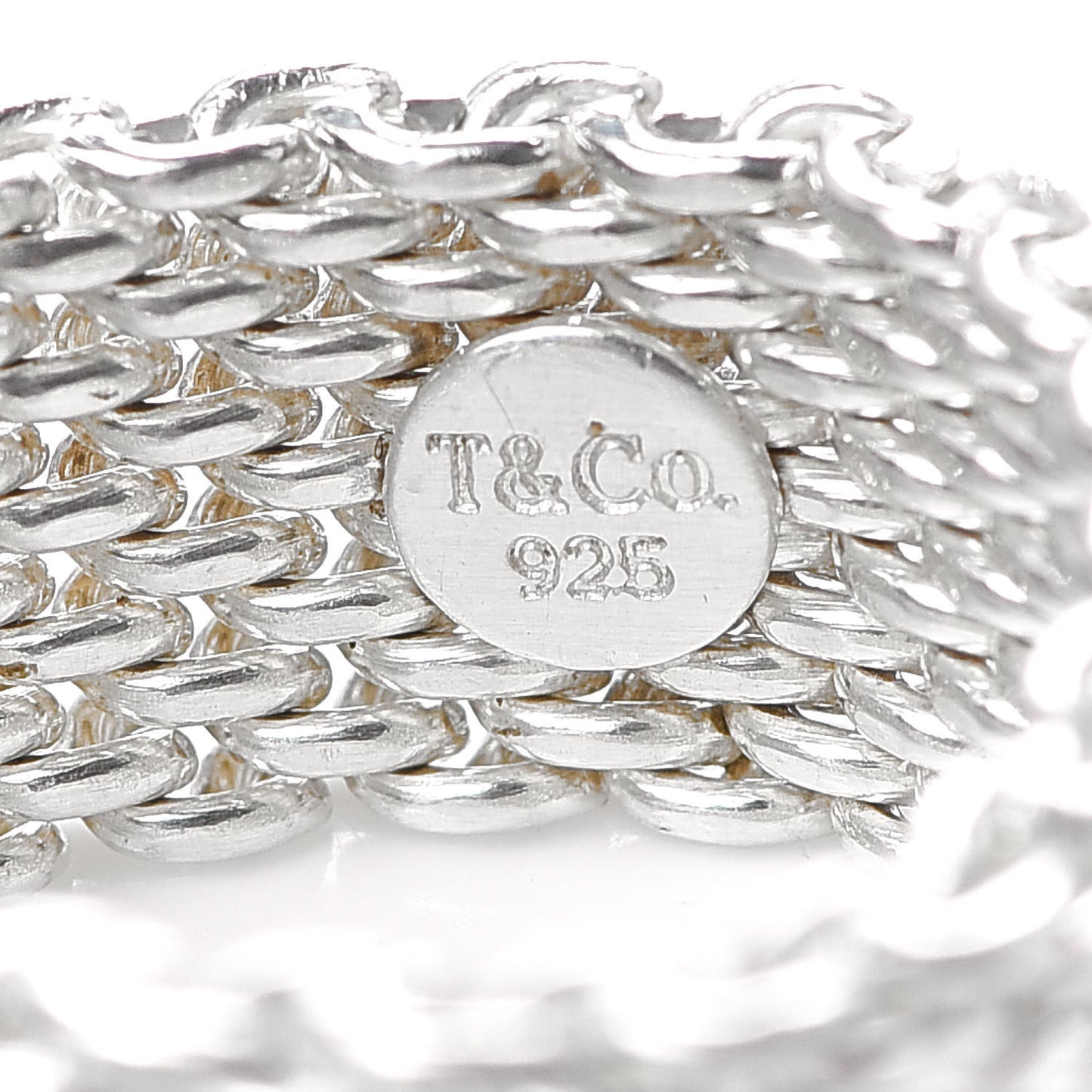Sterling Silver Somerset Mesh Ring 58 8.5