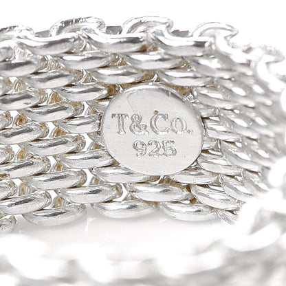 Tiffany Sterling Silver Somerset Mesh Ring 58 8.5 4 of 4