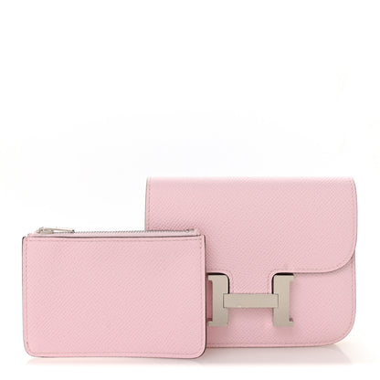 Hermes Epsom Constance Slim Wallet Rose Darling 3 of 10