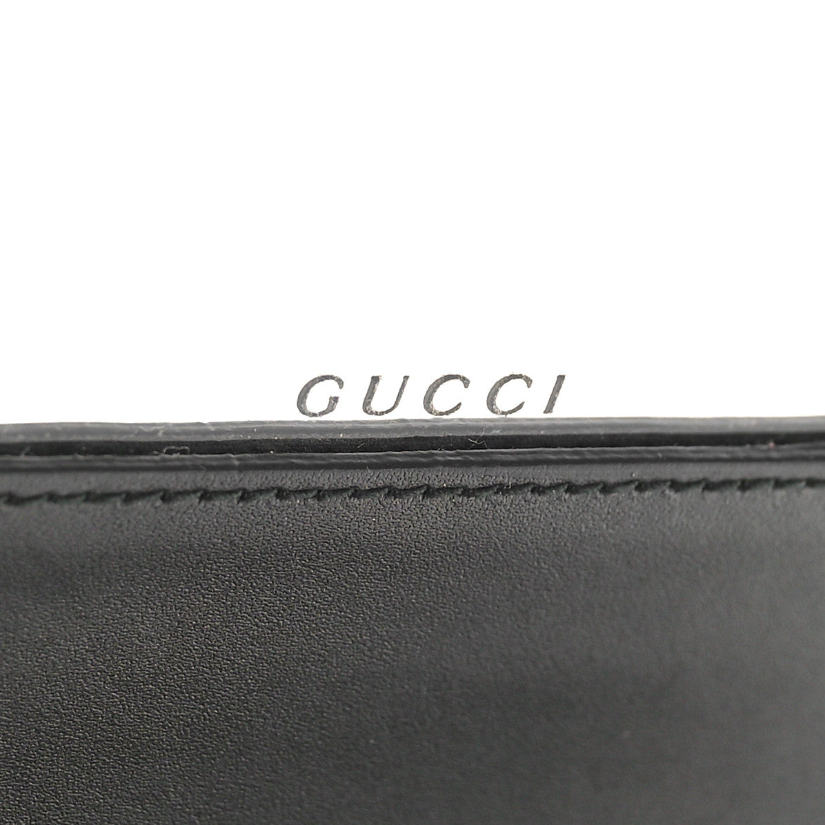 Calfskin Diagonal GG Mini Chain Wallet Black Gold