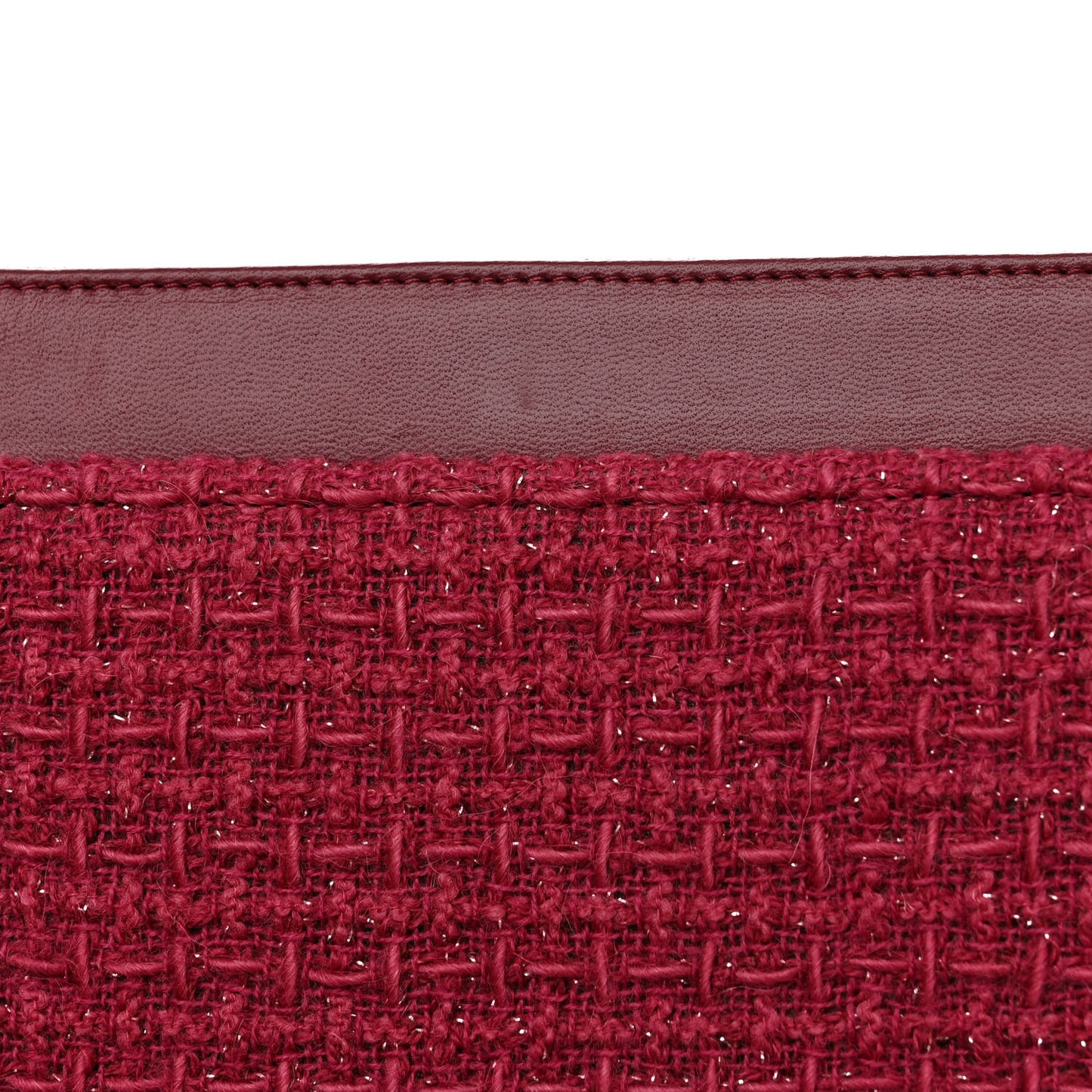 Tweed Chain Around Tablet Holder Crossbody Pink