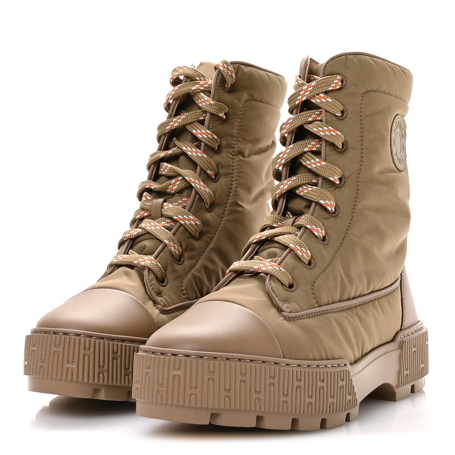 Hermes Calfskin Parachute Fresh Ankle Boots 38.5 Beige Sable 4 of 9