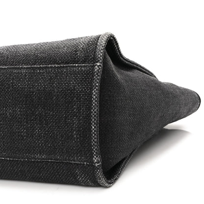 Chanel Woven Straw Raffia Large Deauville Tote Black 10 of 11