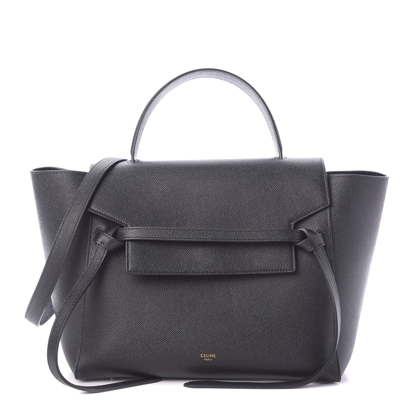 Baby Grained Calfskin Mini Belt Bag Black