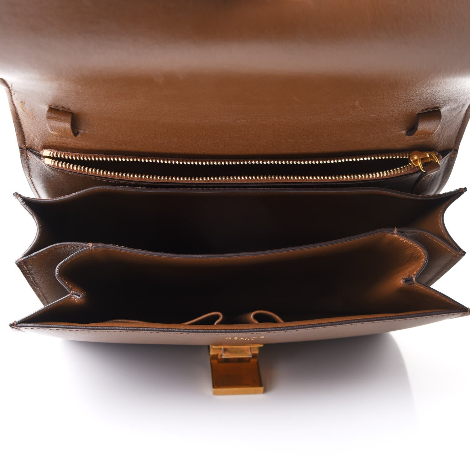 Celine Box Calfskin Medium Classic Box Flap Bag Camel 5 of 11
