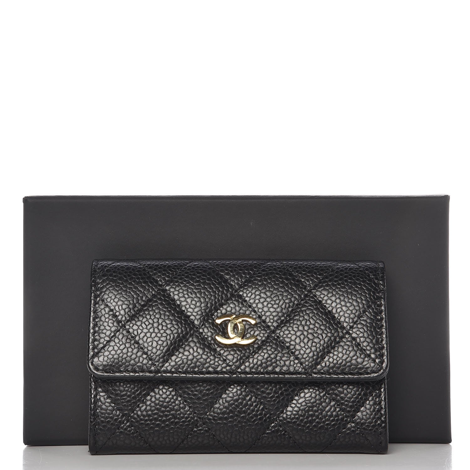 Chanel Caviar Quilted Flap Card Holder Black 9 of 9