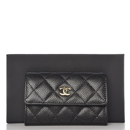 Chanel Caviar Quilted Flap Card Holder Black 9 of 9