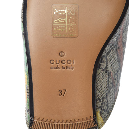 Gucci GG Supreme Monogram Tian Womens Princetown Slippers 37 Beige Ebony Multicolor 6 of 12
