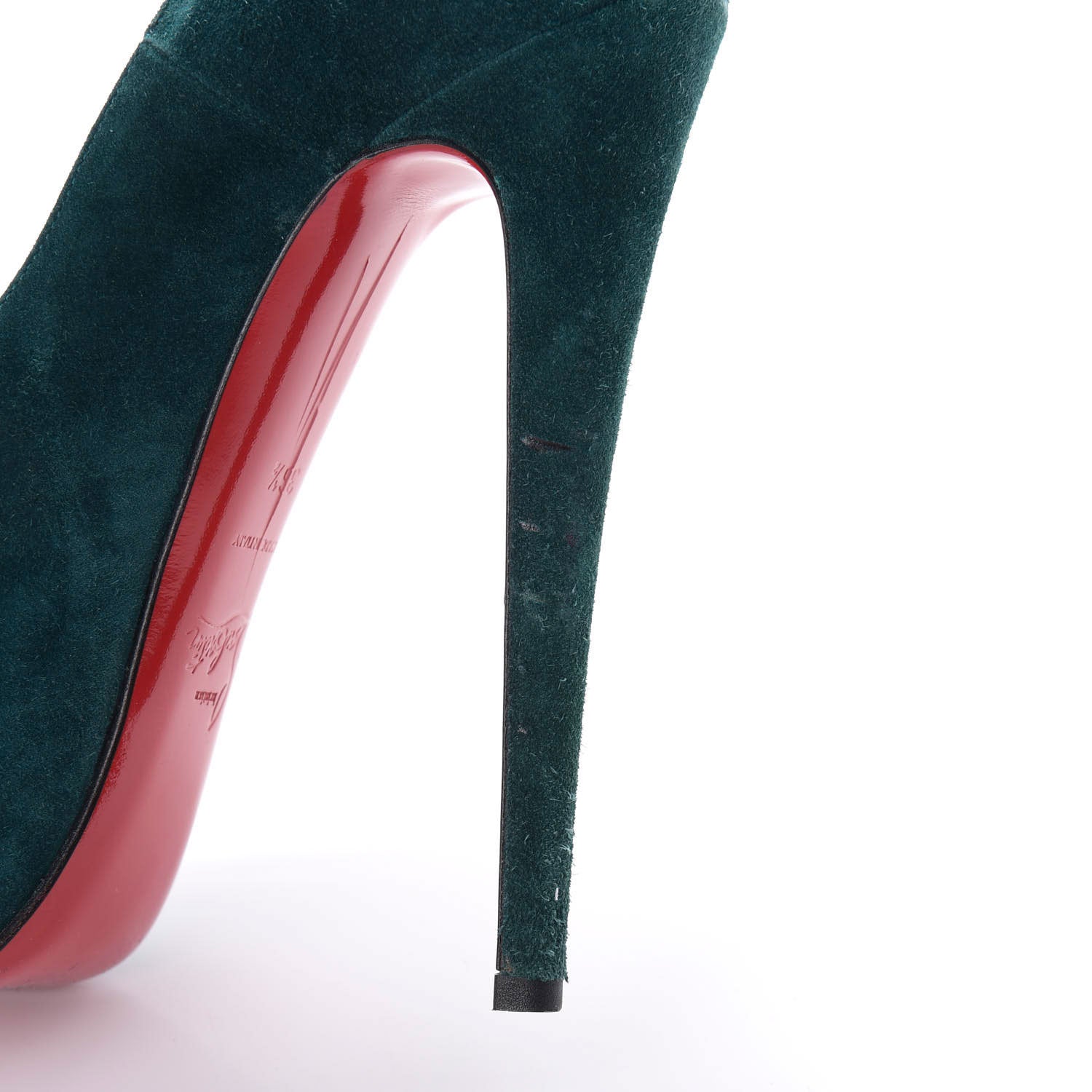 Christian Louboutin Suede Daffodile 160 Pumps 36.5 Blue Khol 8 of 8
