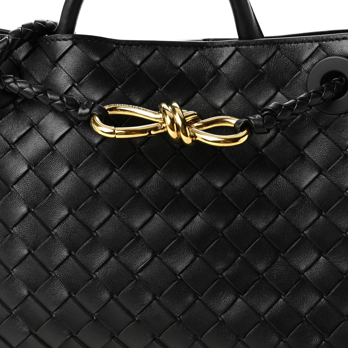 Bottega Veneta Nappa Intrecciato Small Andiamo Shoulder Bag Black 7 of 9