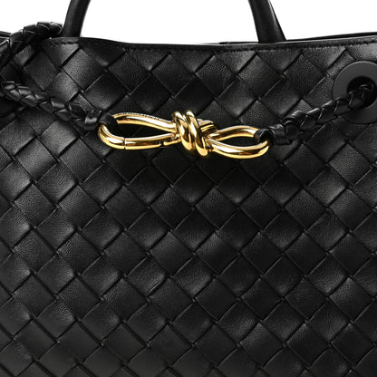 Bottega Veneta Nappa Intrecciato Small Andiamo Shoulder Bag Black 7 of 9