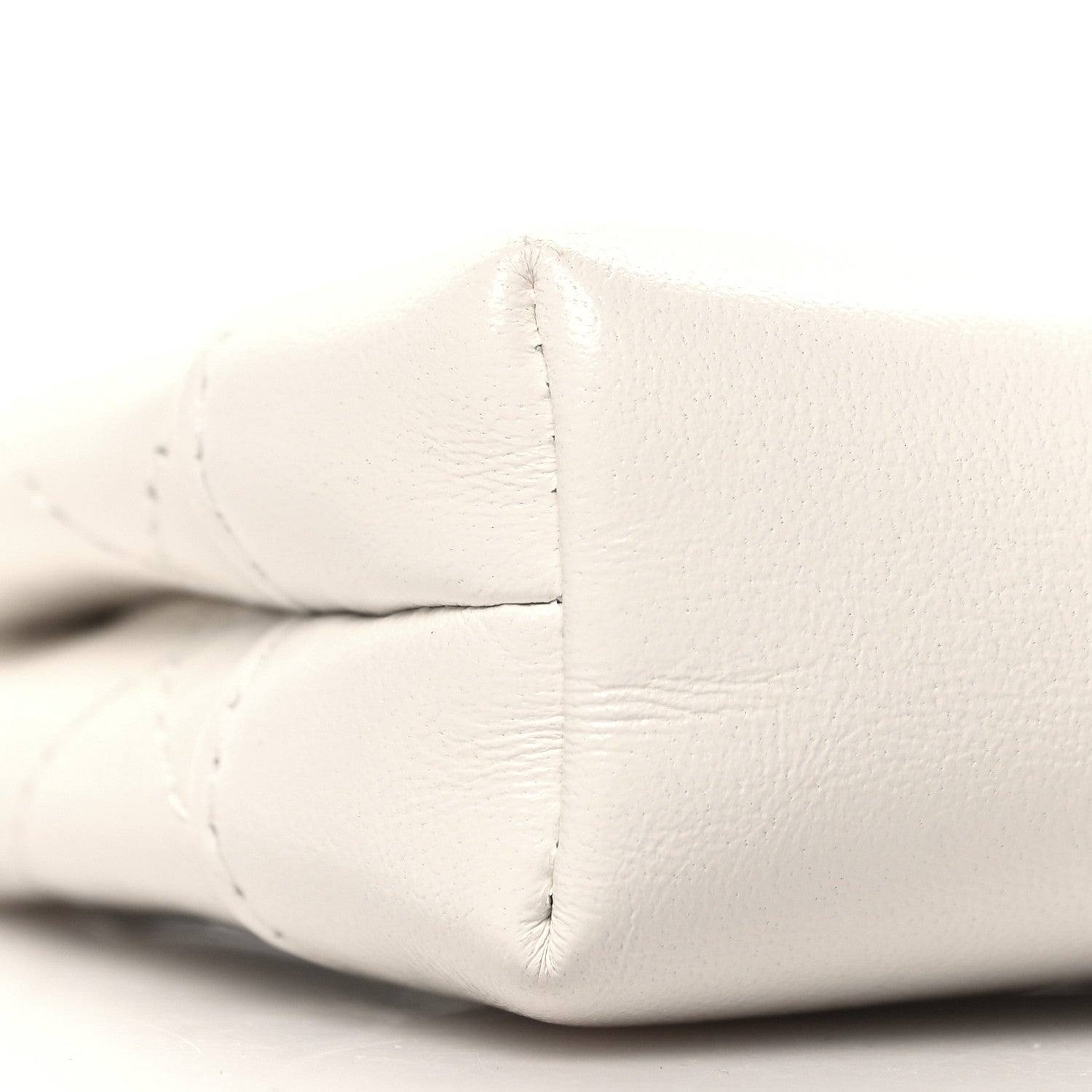 Chanel Shiny Lambskin Quilted Micro 31 Clutch With Chain White 9 of 10