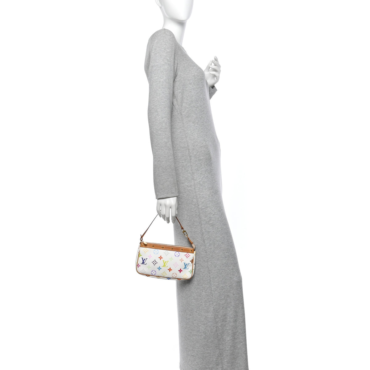Louis Vuitton Monogram Multicolor Pochette Accessories White 2 of 12