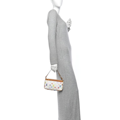 Louis Vuitton Monogram Multicolor Pochette Accessories White 2 of 12