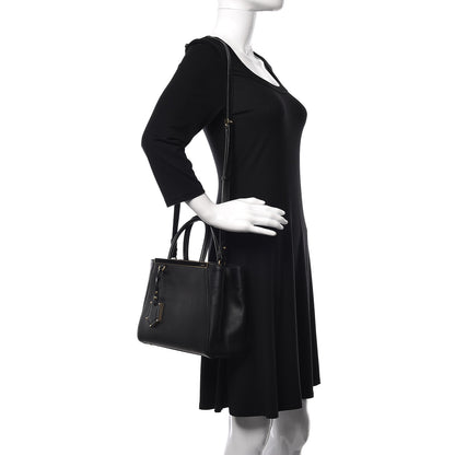 Fendi Vitello Elite Petite 2Jours Tote Black 3 of 11