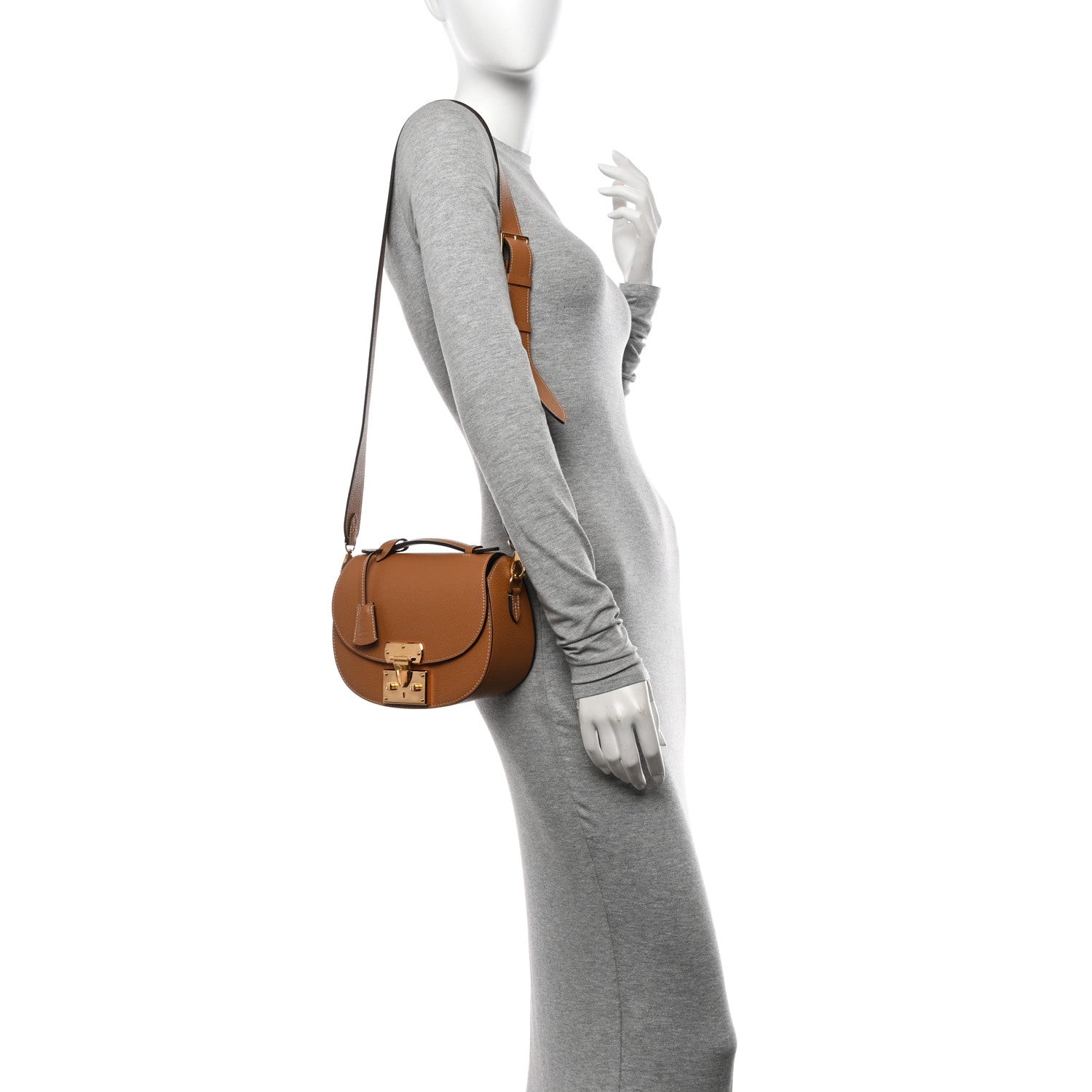 Moynat Taurillon Blush Flori PM Camel 2 of 11