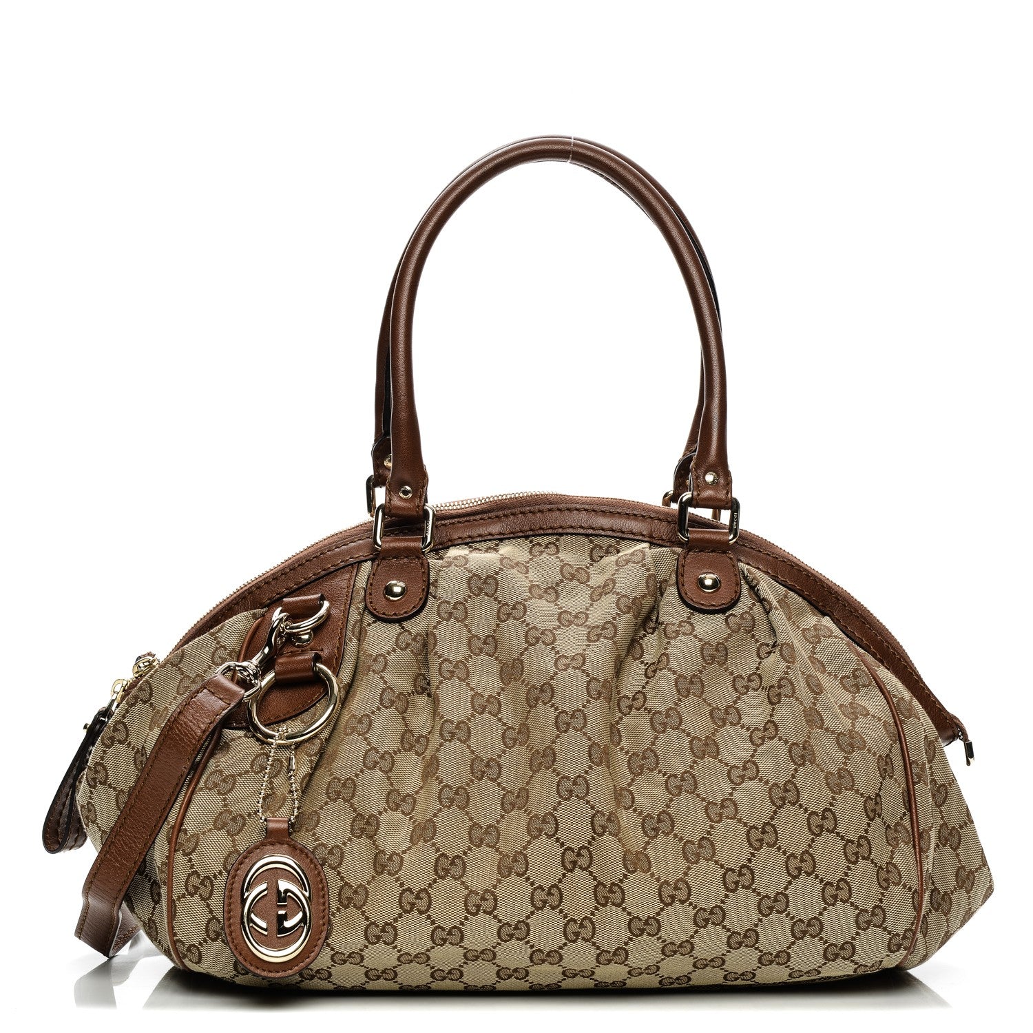 Gucci Monogram Medium Sukey Boston Brown 1 of 8