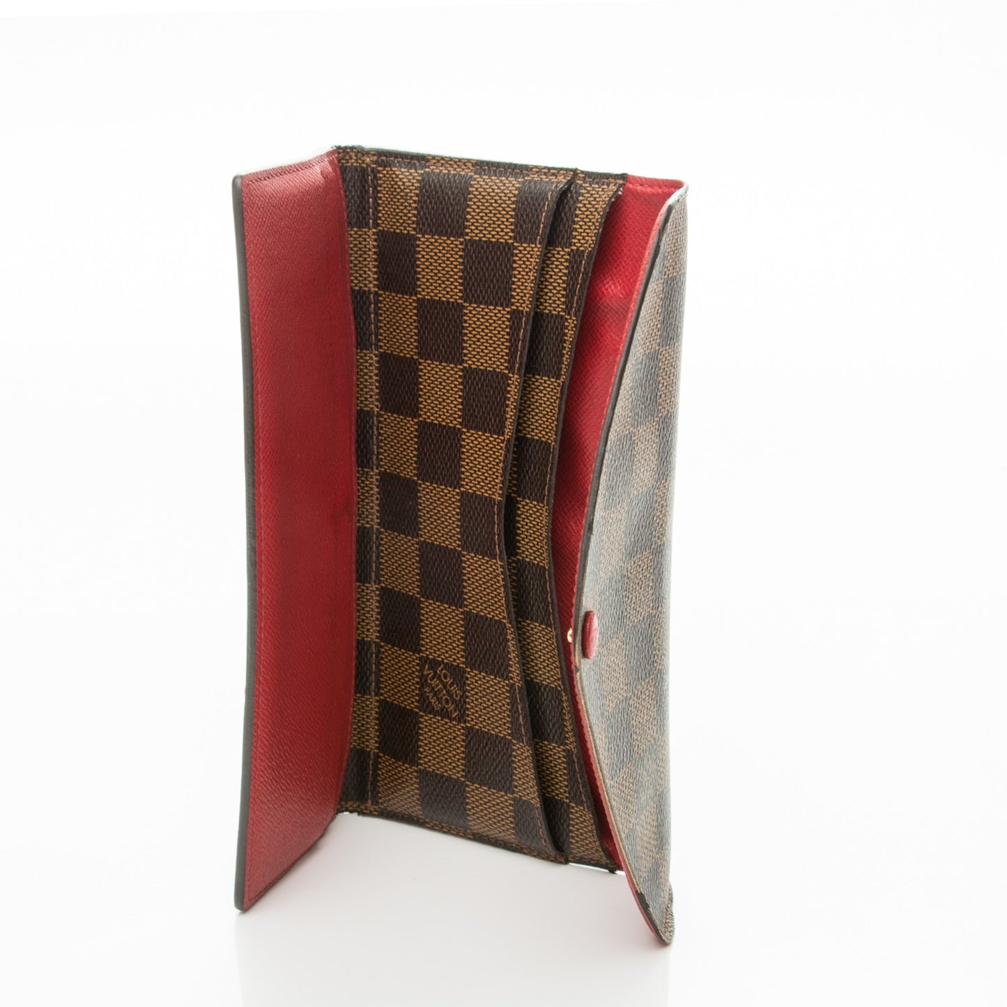 Damier Ebene Josephine Wallet Red