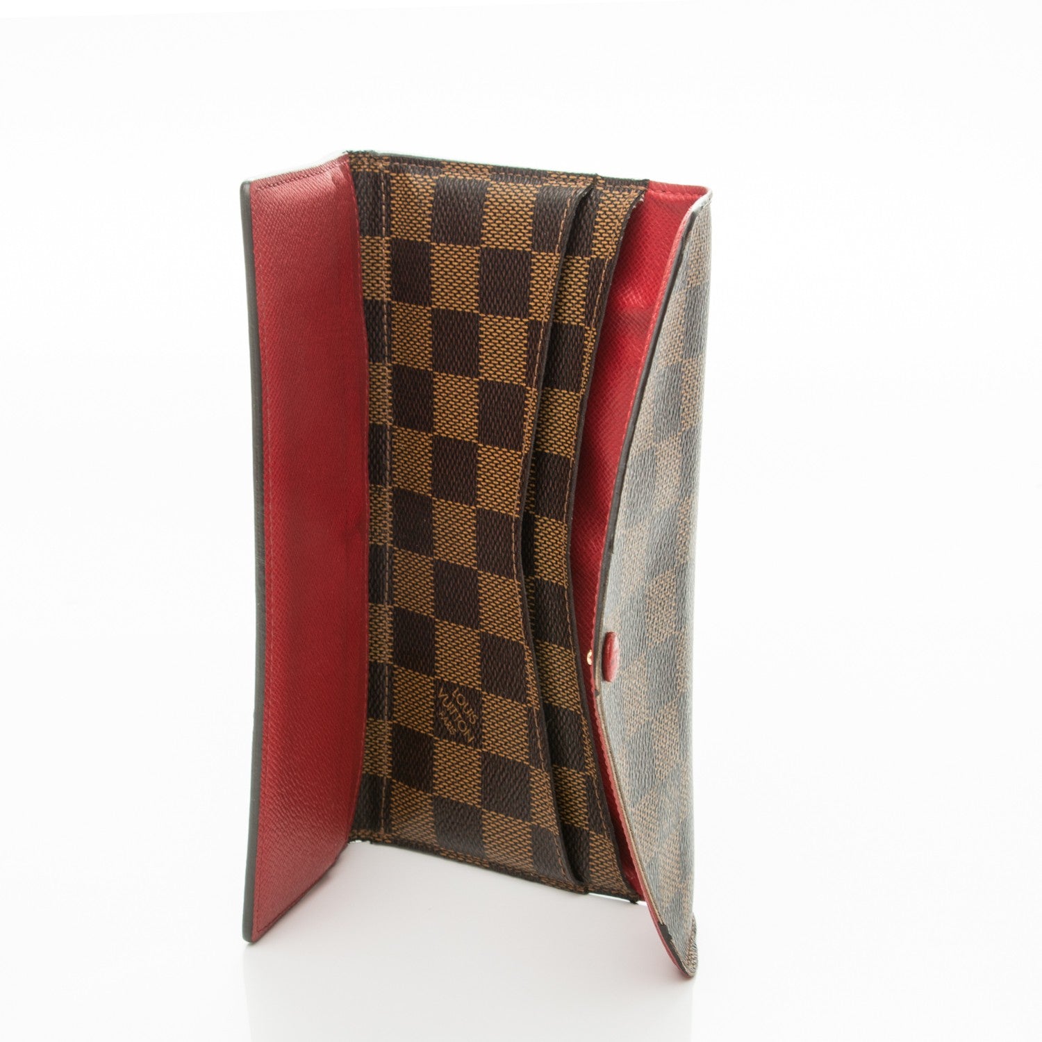 Louis Vuitton Damier Ebene Josephine Wallet Red 5 of 10