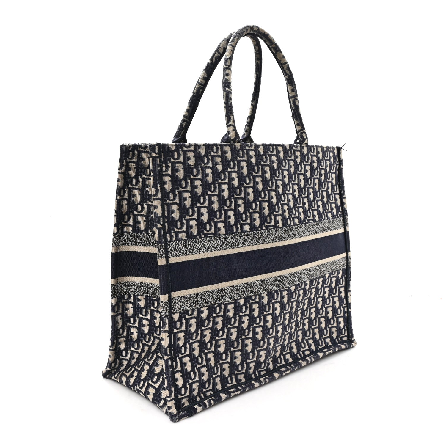 Christian Dior Oblique Large Book Tote Blue Multicolor 2 of 12